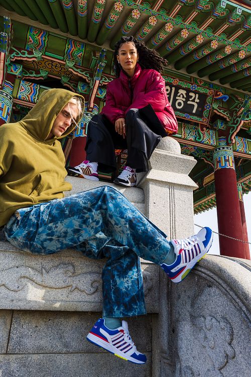 Street fashion sneaker shot featuring K-Swiss sneakers in Los Angeles — captured by David Andrade