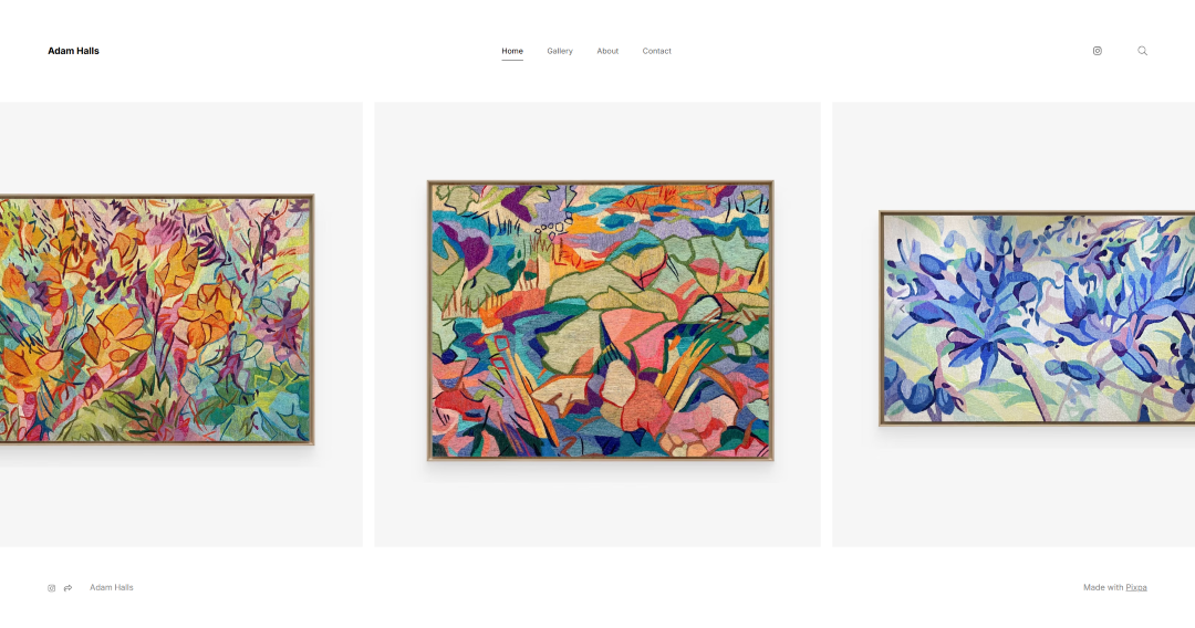 Adam Halls – Künstler-Website-Startseite