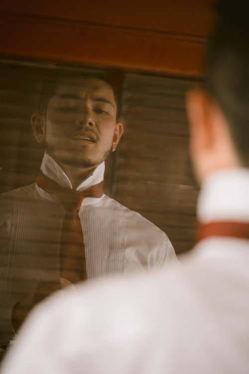 Groom Getting Ready