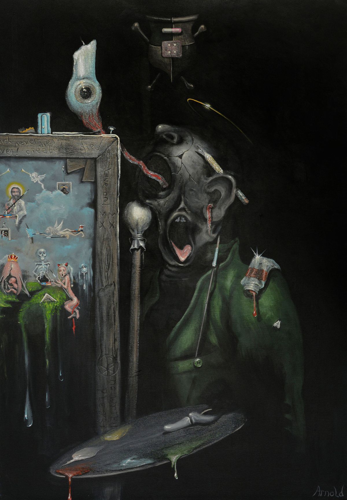 The dead artist – best surrealist artwork by Dutch artist Arnold Janssen
