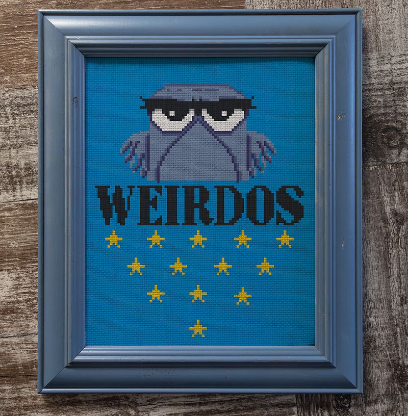 Sam the Eagle Muppet Cross Stitch Pattern