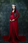DP008 - Maroon Body Fit Gown