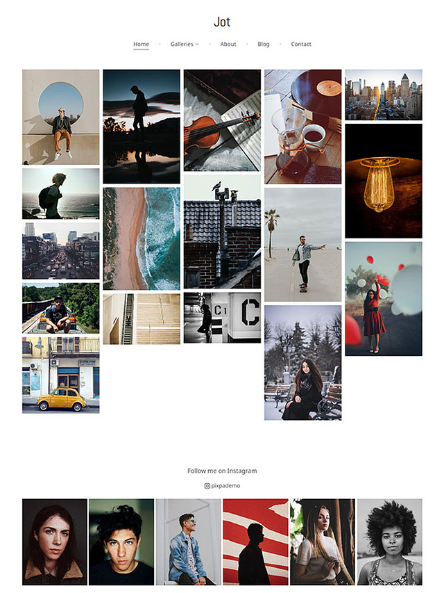Jot - Pixpa Portfolio Website Templates