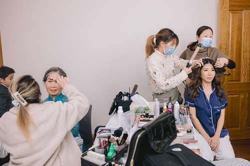 Bride Getting Ready