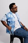 Cuban Collar Shirt - Summer Sky