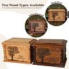 Tree of Life Engraved Wooden Urn | Beech Wood