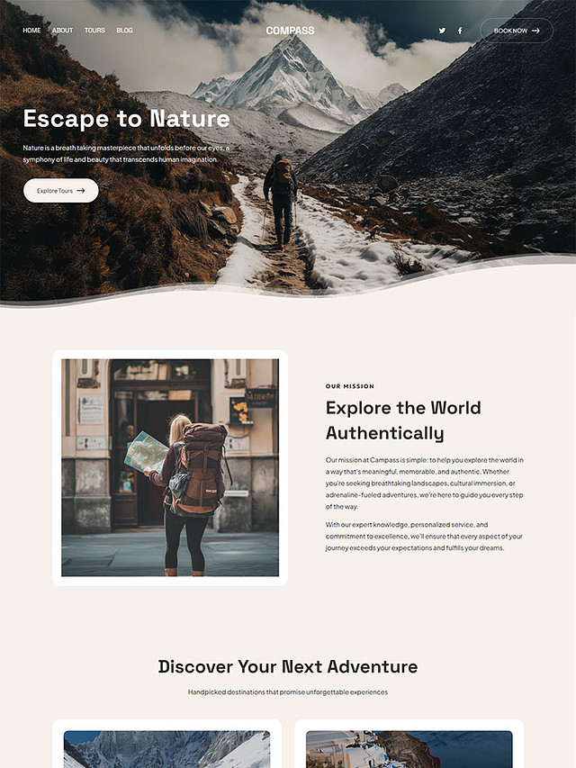 Compass - Pixpa Small Business Website Template