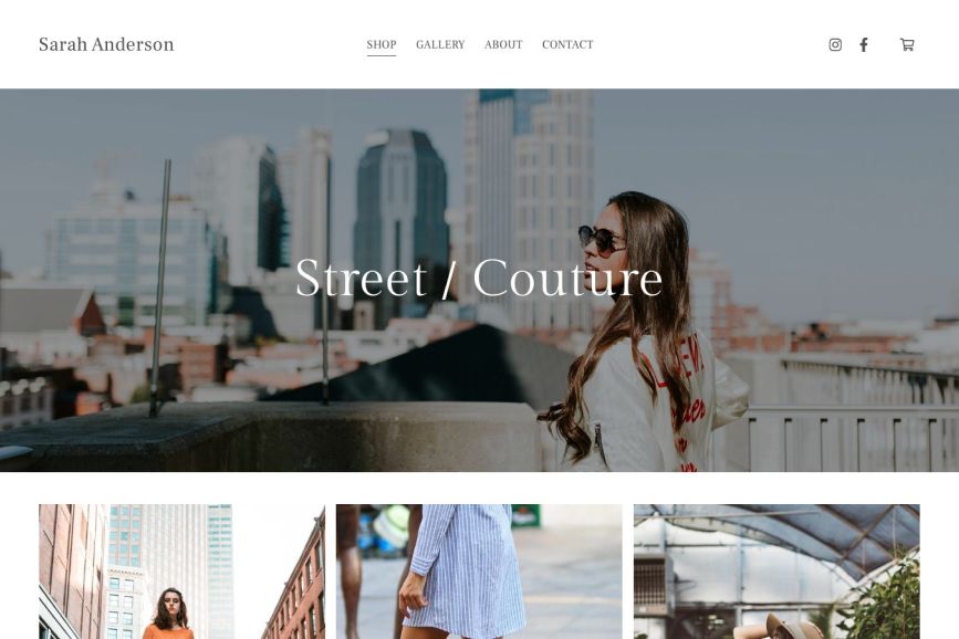 Temas del sitio web de la cartera