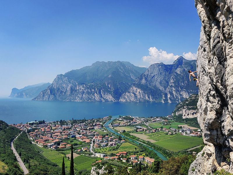 Rock climbing at Lake Garda