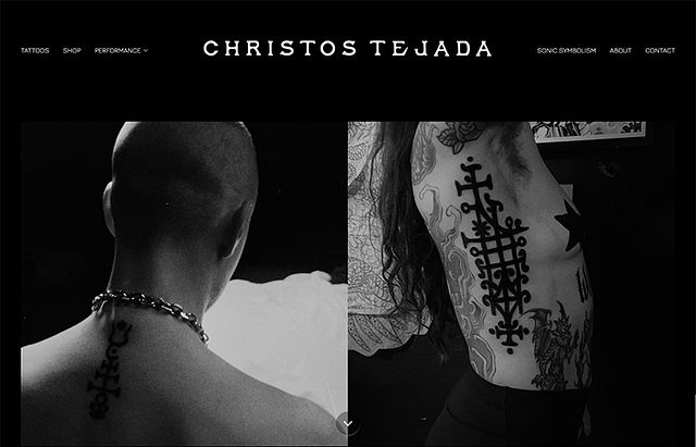 Exemplos de sites de portfólio de Christos Tejada