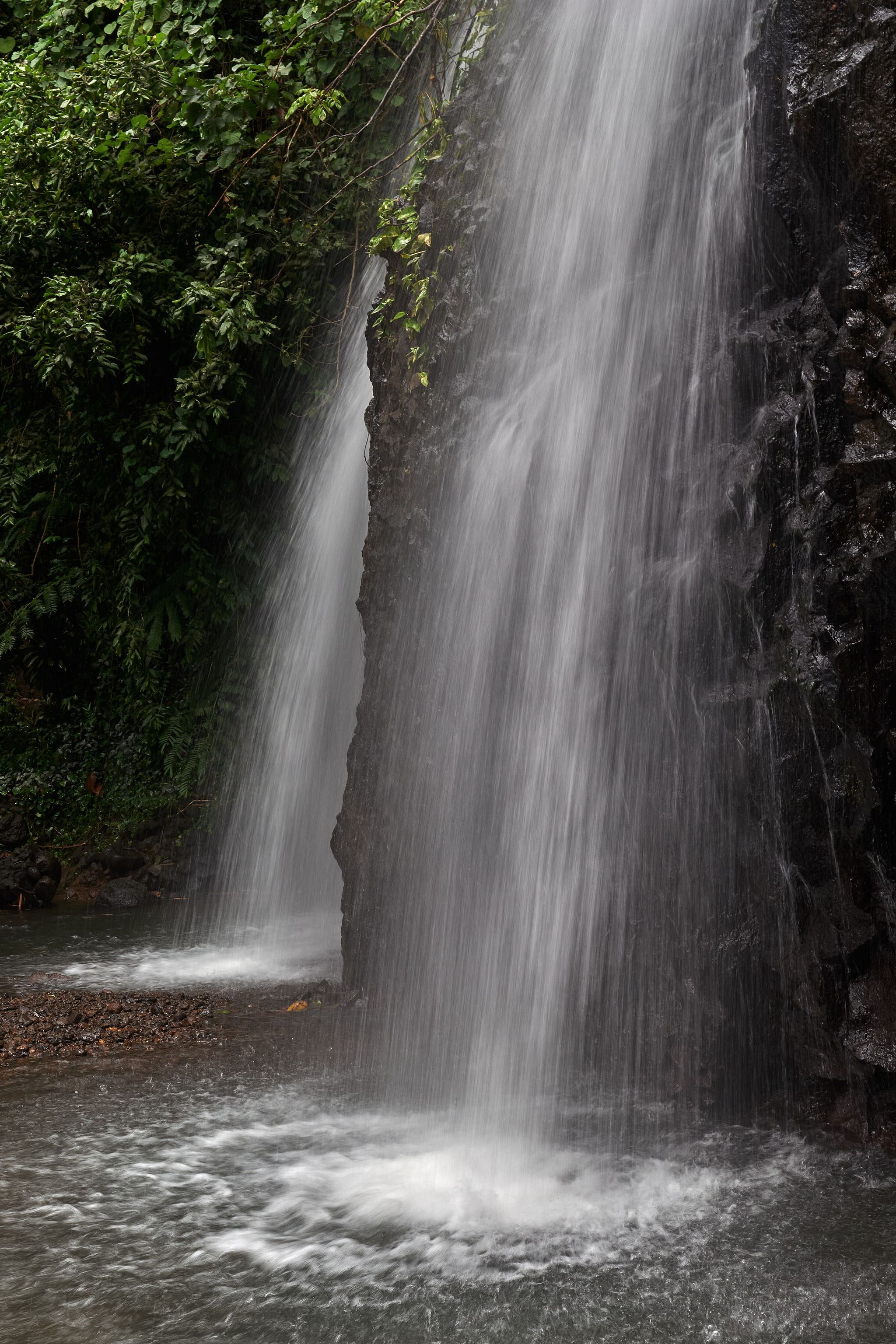 Vaihi Twin Falls on Tahiti - French Polynesia