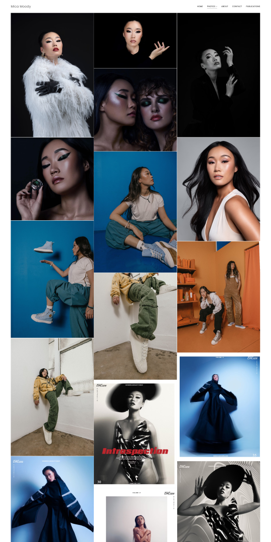 Screenshot of Mica Moody's Portfolio