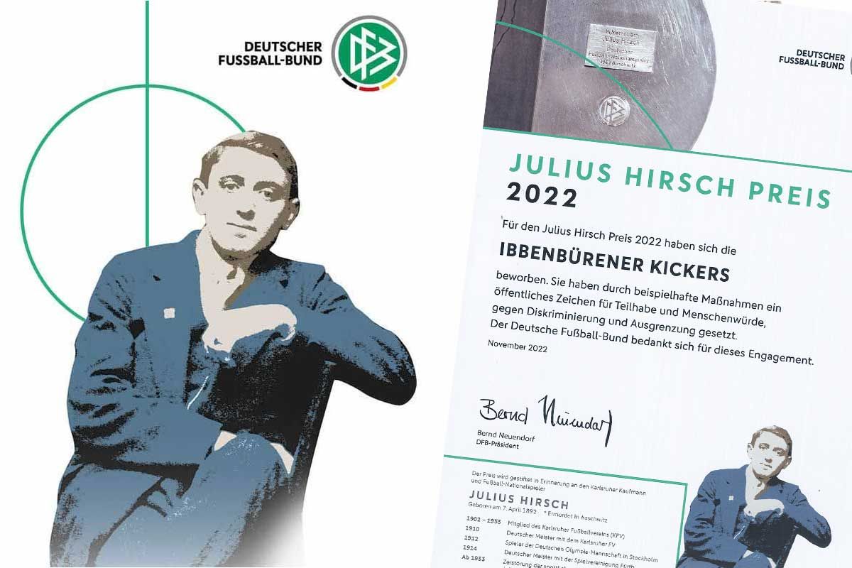 Erneute Auszeichnung mit der Julius Hirsch Urkunde