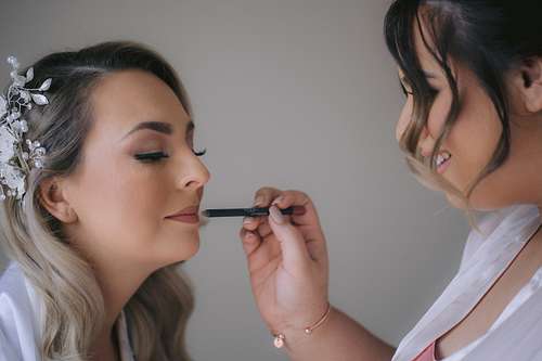 Bride Getting Ready