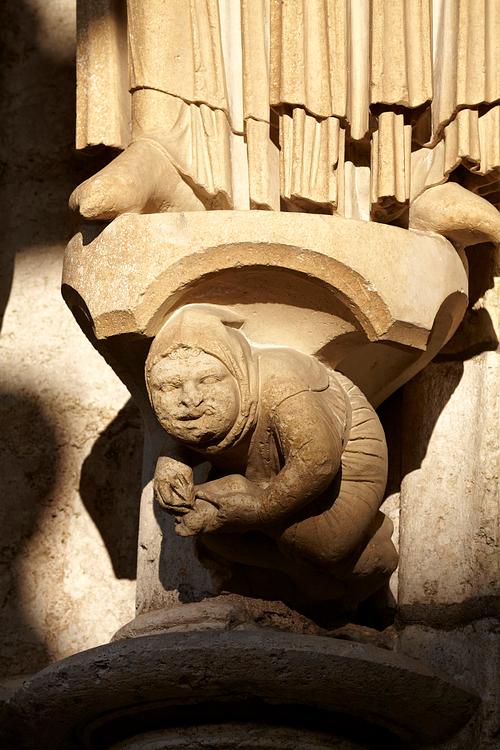 chartres, cathedrale,gothique, sculpture, portail nord , détail