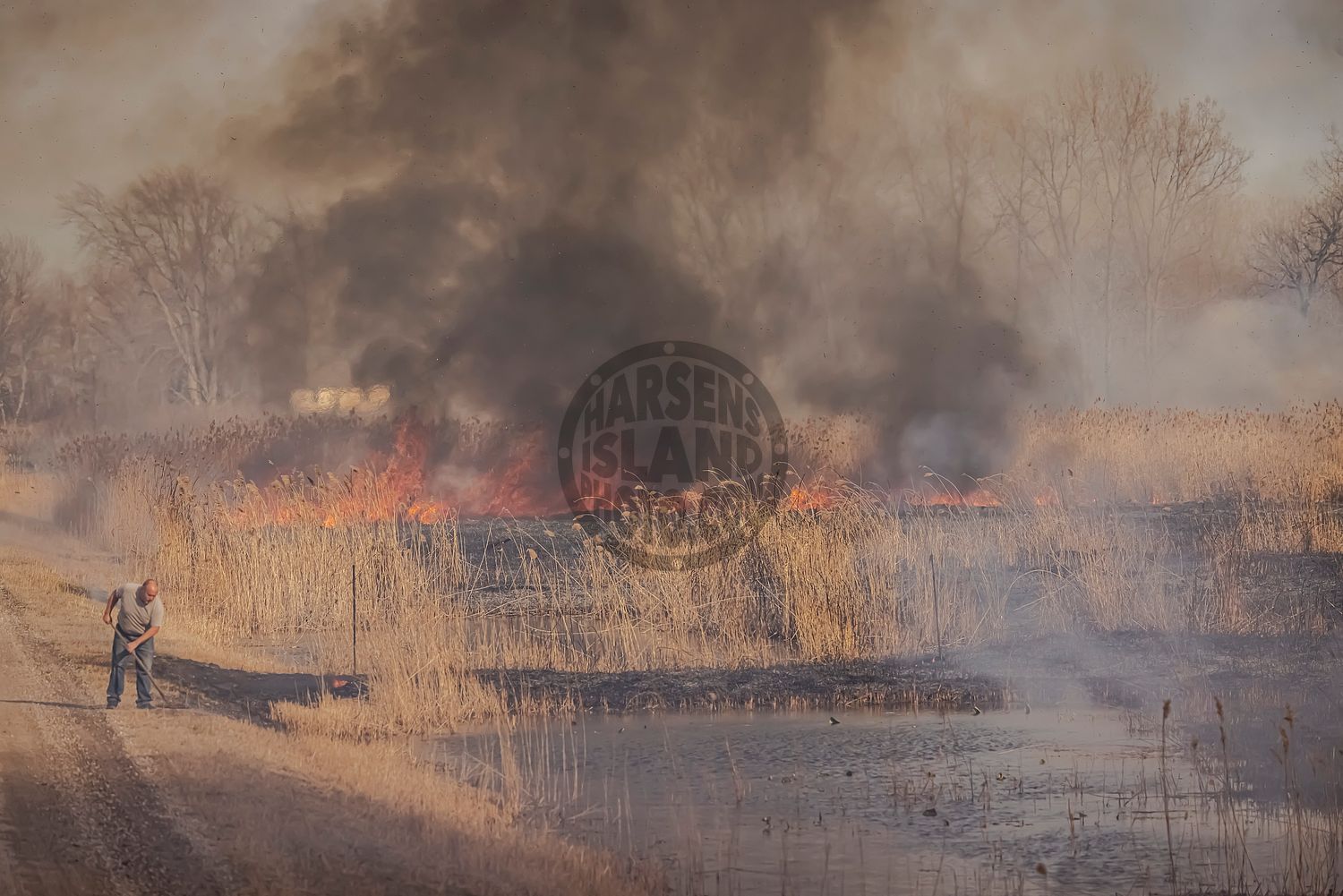 Harsens Island Fire April 7, 2024