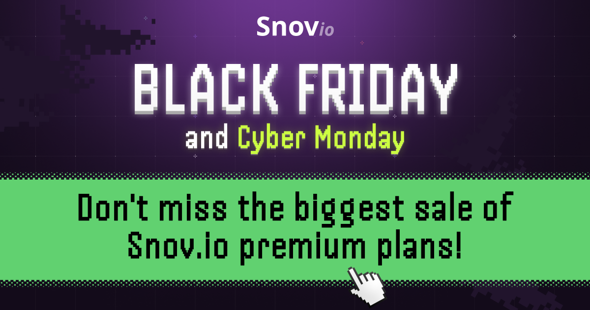 Oferta de Black Friday de Snovio
