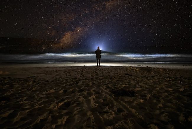 Nachtfotografie am Strand