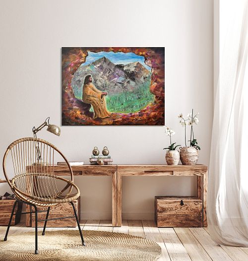 Ma nouvelle toile: « La lumière de Jésus»