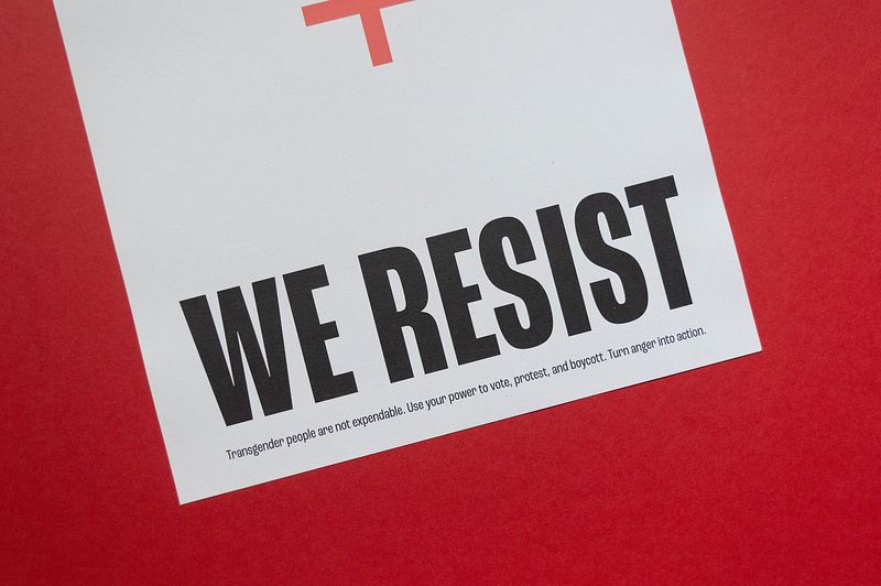 WE RESIST Trans Rights Poster