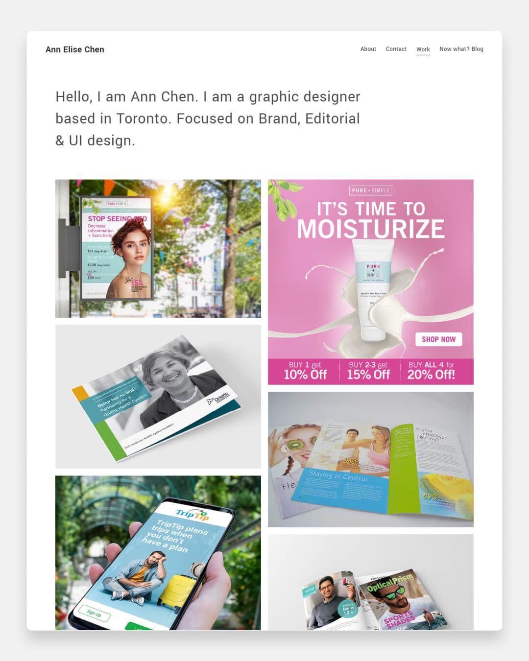 Ann Elise – Grafikdesignerin Toronto Portfolio