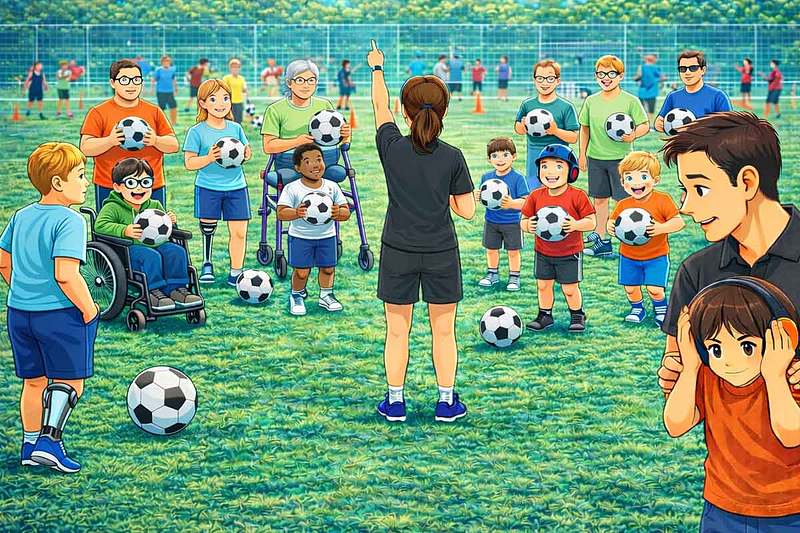 Unterschiedliche Handicaps im inklusiven Fußball
