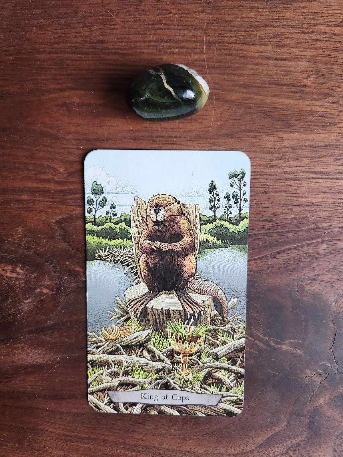 Jade Stone - King of Cups Card