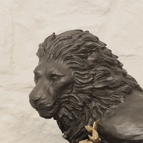 Lion Sculpture in Clay