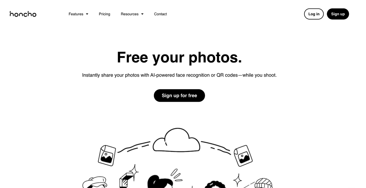 Schermafbeelding van de websitebouwer van Honcho