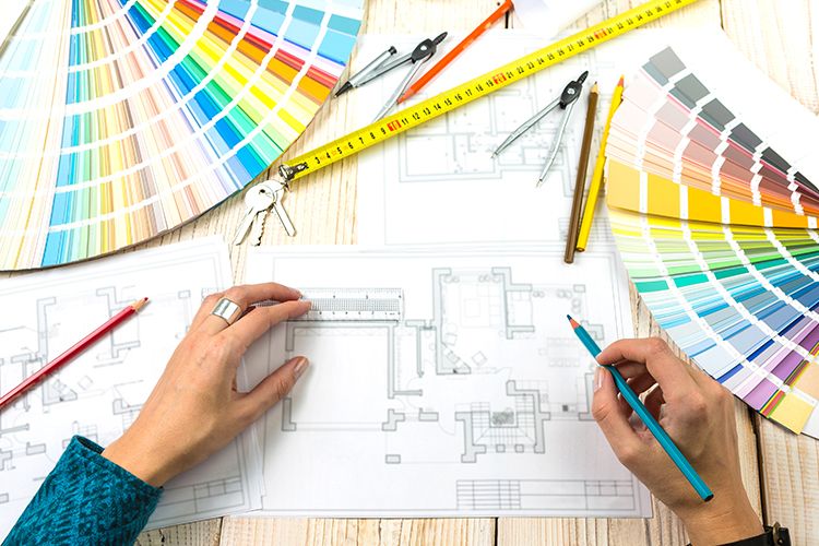 Designzeichnung der besten Schulen für Innenarchitektur