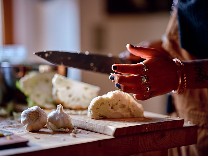 Sarah White in the kitchen.