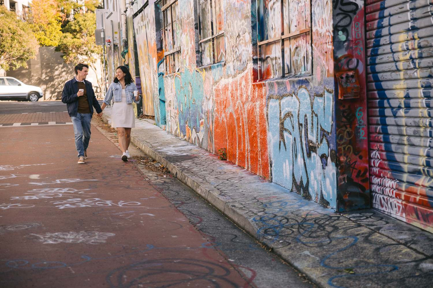 Ivy + David | Graffiti Art & Sydney Park Engagement Photoshoot