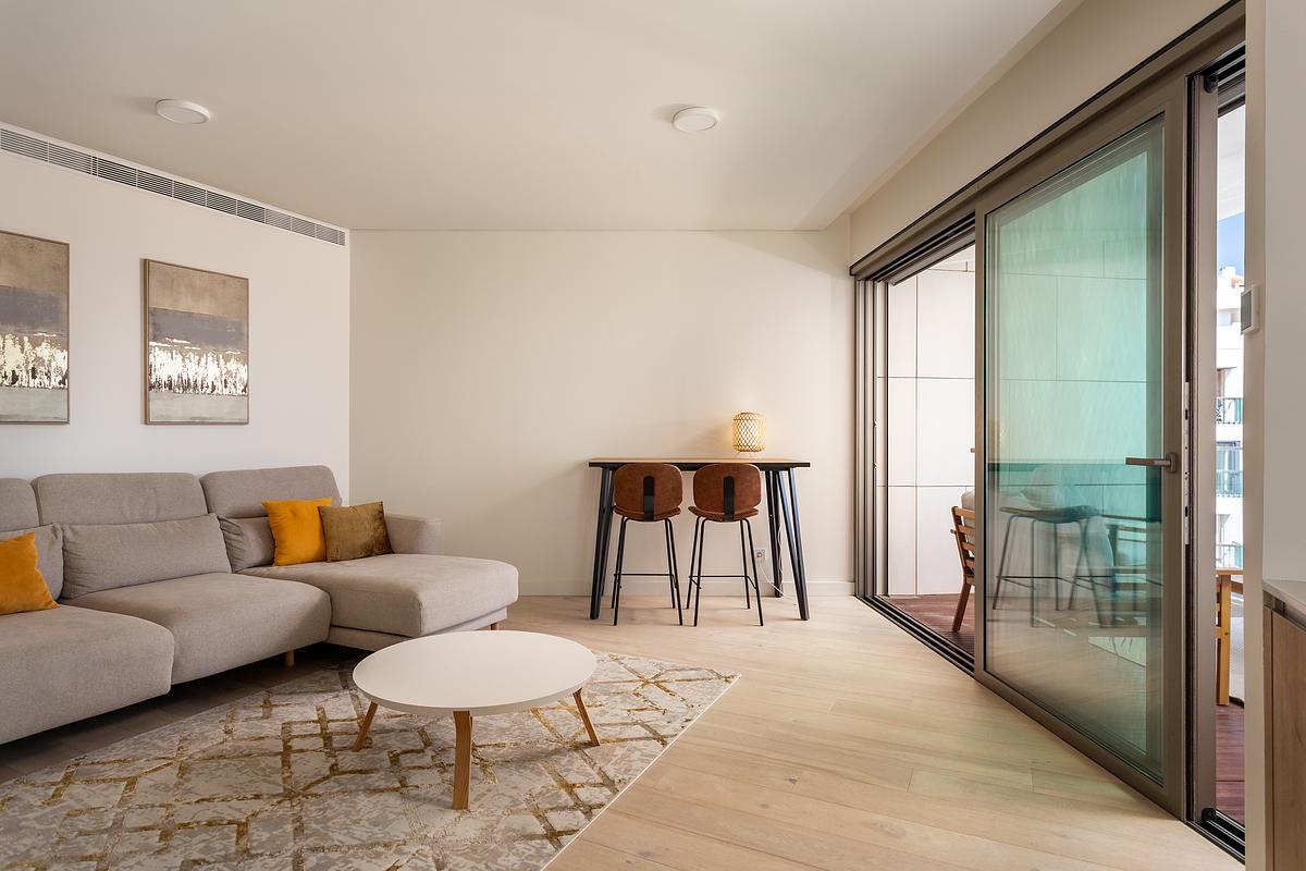 Fotografia imobili&aacute;ria de T1 de luxo com vista mar no Atlantic 