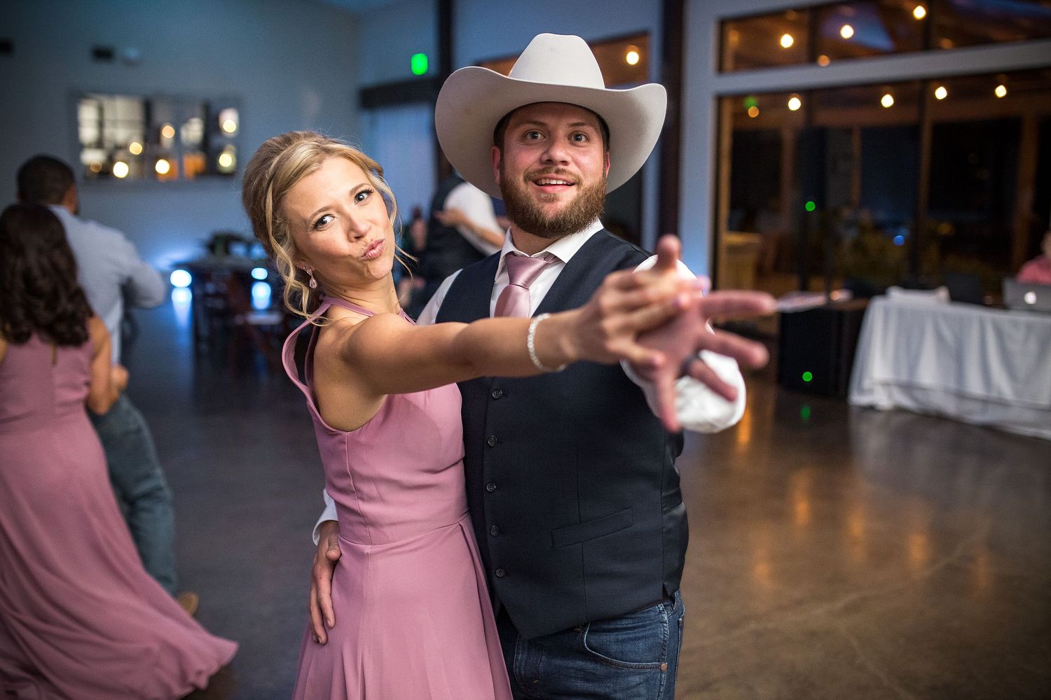 cowboy couple wedding