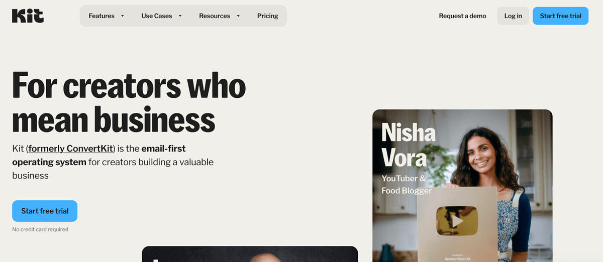 Imagen de la página de inicio de Kit