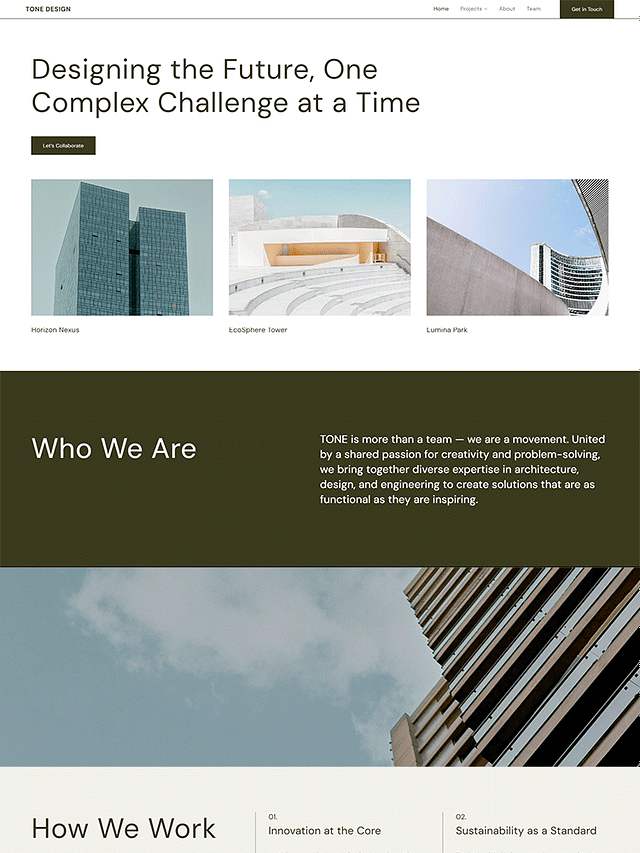 Tone - Pixpa Portfolio Website Templates